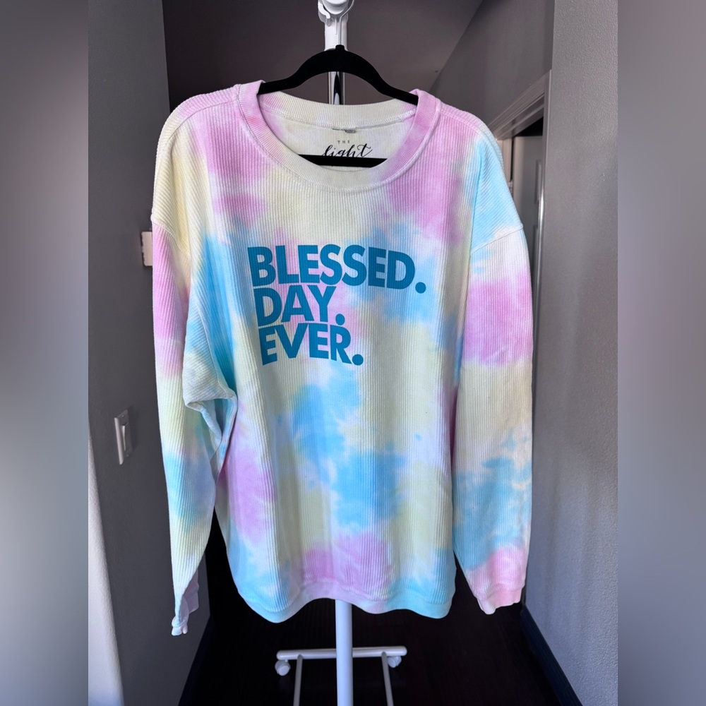 Brand New The Light Blonde "Blessed Day Ever"  Ribbed Sweater